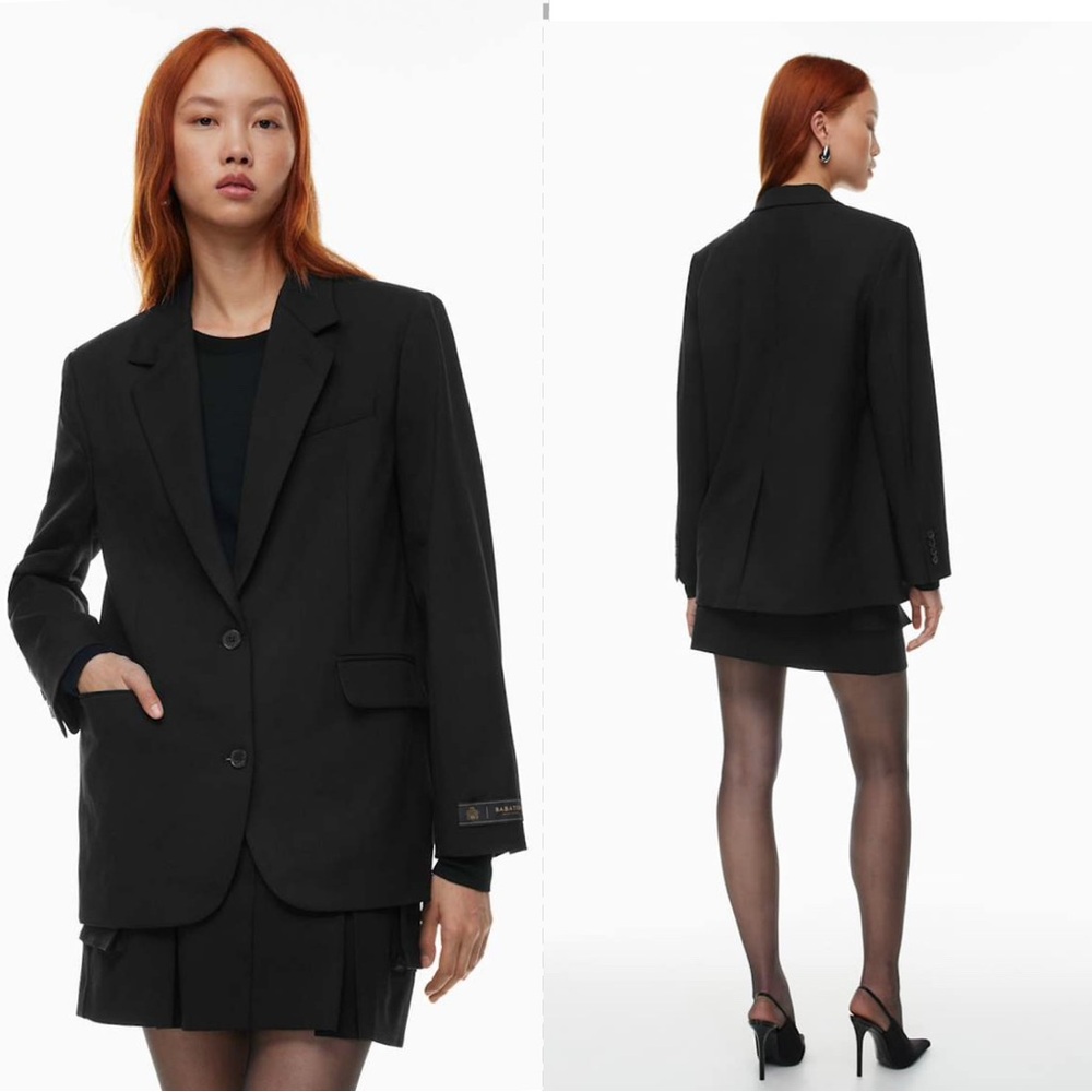 New Babaton Agency Single-breasted relaxed-fit wool Blazer